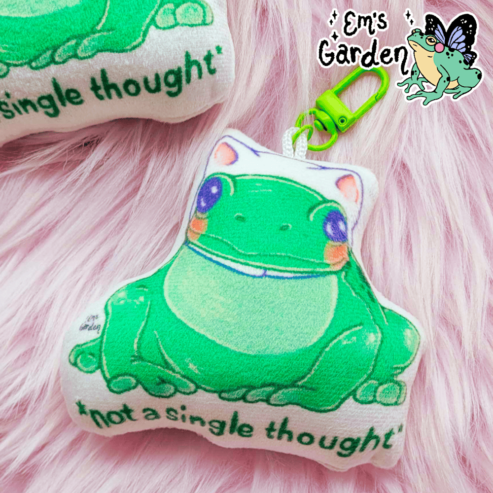 Image of 50% OFF - Froggy Cat Plush Keychain | Not a Single Thought