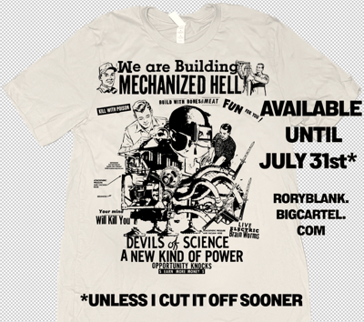 Image of MECHANIZED HELL (available until July 31st) - offwhite