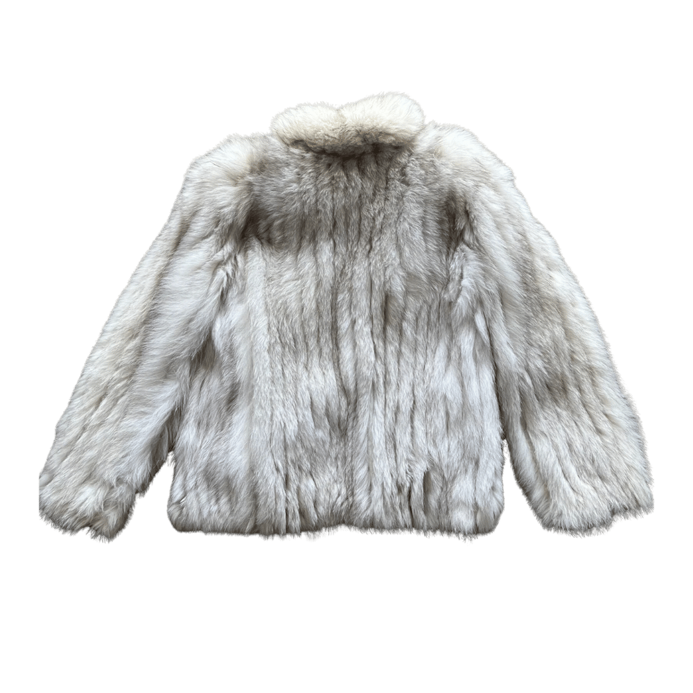 Image of SAGA FOX WHITE AND GRAY FUR COAT