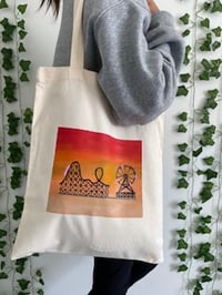 Sunset Amusement Park tote bag