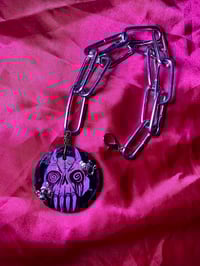 Image 1 of Purple Pink Anxiety Skull Chain