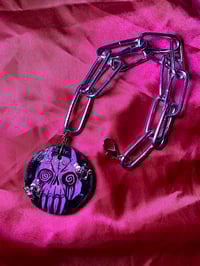 Image 2 of Purple Pink Anxiety Skull Chain
