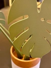 Image 5 of Monstera Coaster Set Plant, 3D Printed with Magnetic Coaster Leaves