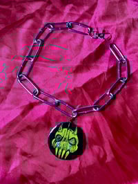 Lime Blue Anxiety Skull Chain