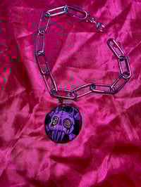 Purple Stitch Anxiety Skull Chain