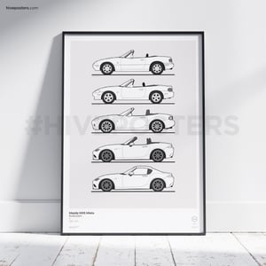 Mazda MX5 Miata Generations Poster