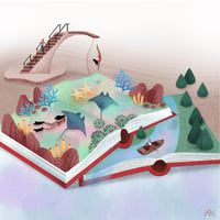 Image 1 of World of Books A5 art print