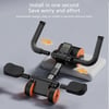 Fitness 3-Wheel Ab Roller with Elbow Support - Automatic Rebound Belly Wheel for Home Gym