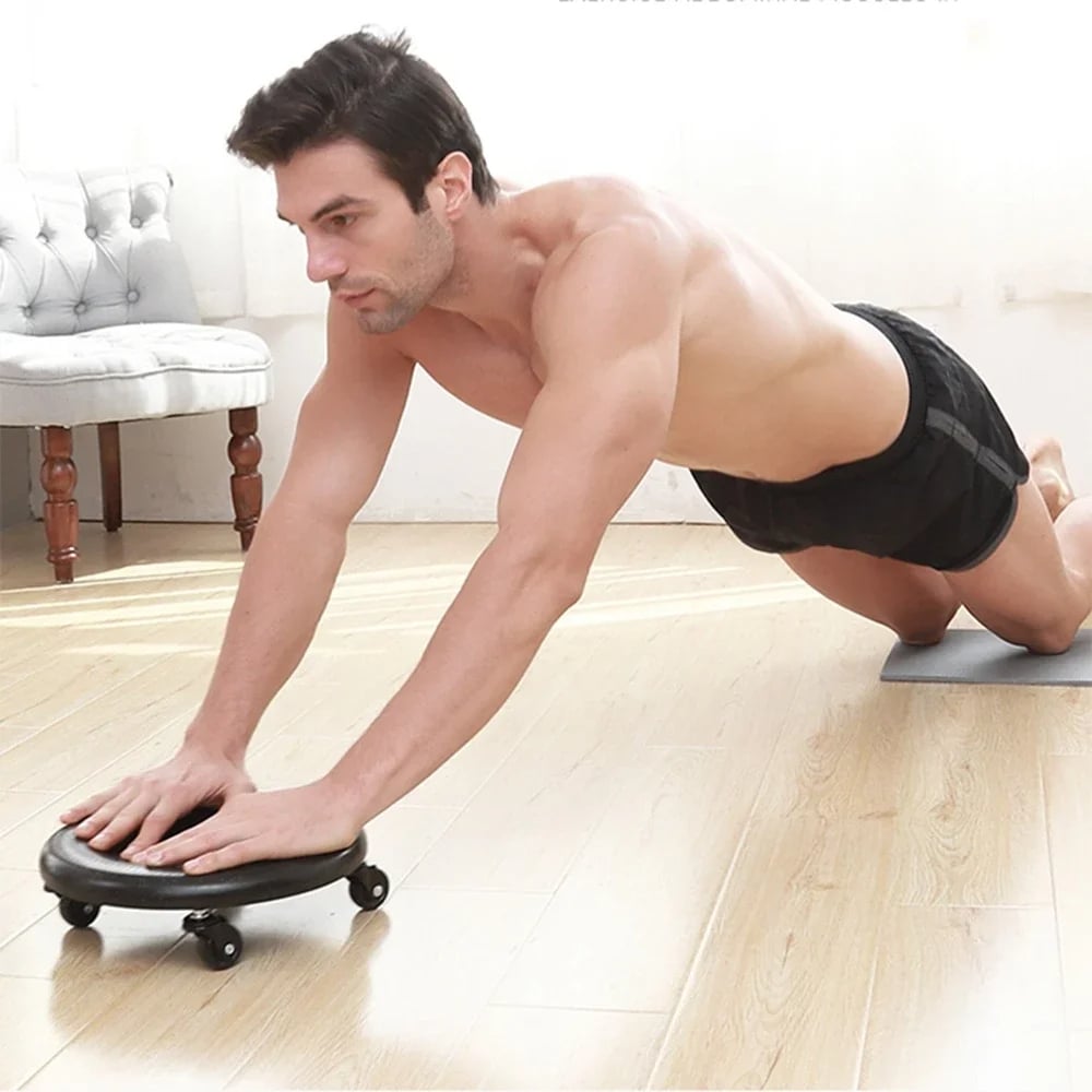 Ab Wheel Roller Fitness Disc - Ab Muscle Exerciser, Bodybuilding Sliding Plate Trainer