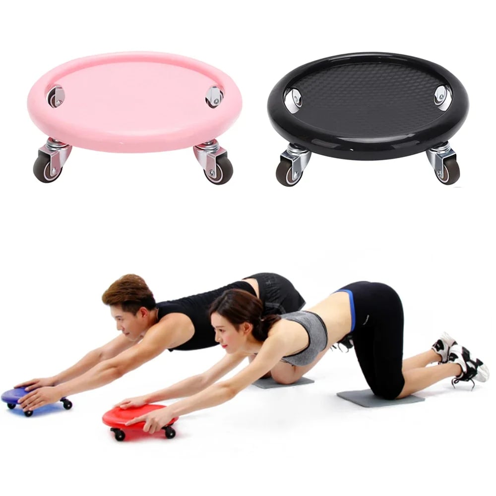 Ab Wheel Roller Fitness Disc - Ab Muscle Exerciser, Bodybuilding Sliding Plate Trainer