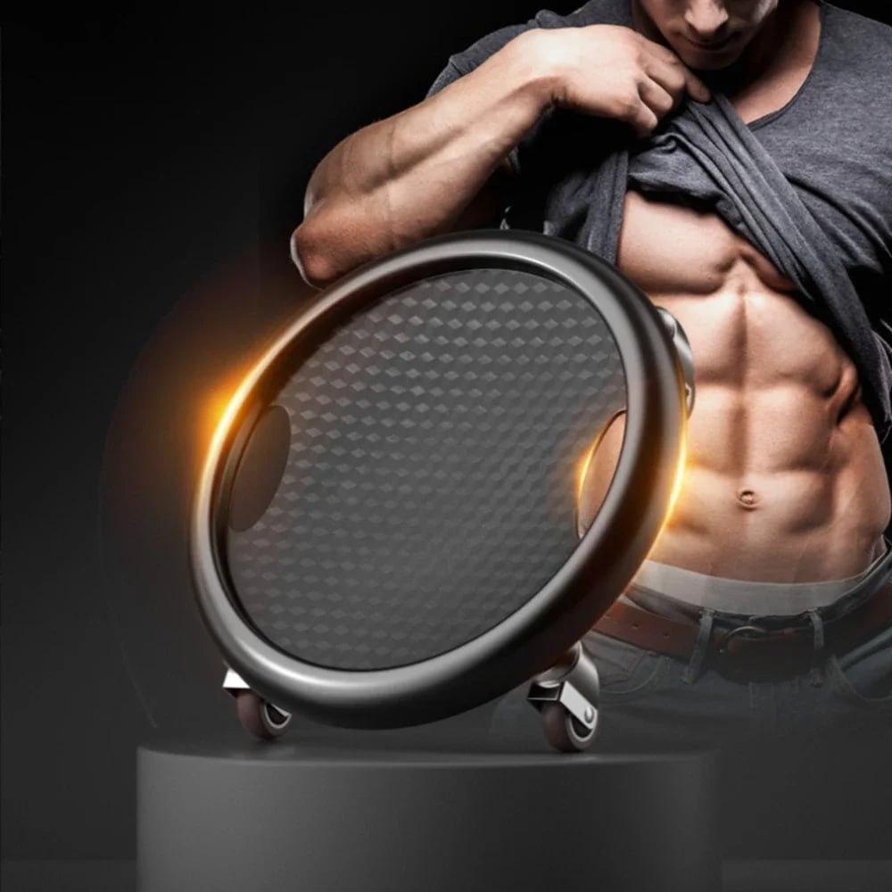 Ab Wheel Roller Fitness Disc - Ab Muscle Exerciser, Bodybuilding Sliding Plate Trainer