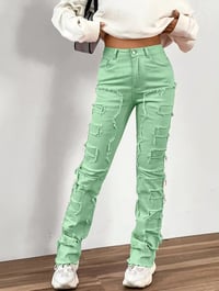 Image 5 of Patchwork Demin Jeans 