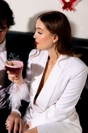 Image of Blazer Mini Dress. White. By NATASAstudio