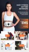 MSL EMS Abdominal Belt Trainer with LCD Display