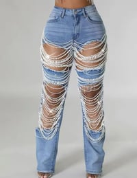 Image 2 of Pearl Rhinestone Pants