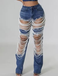 Image 1 of Pearl Rhinestone Pants