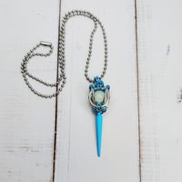 Image 2 of Glow-in-the Dark Sky Blue Mermaid Lantern Pendant