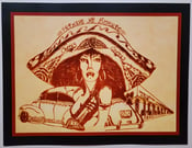 Image of vintage chola chicano barrio arte lowrider arte cholo tattoo flash 11x14 print