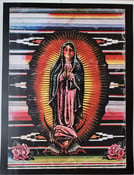 Image of vintage cholo vida loca virgin guadalupe lowrider arte tattoo flash 11x14 print