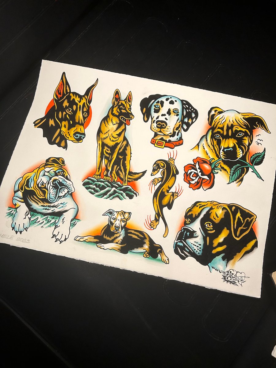 Image of original paint (dogs)