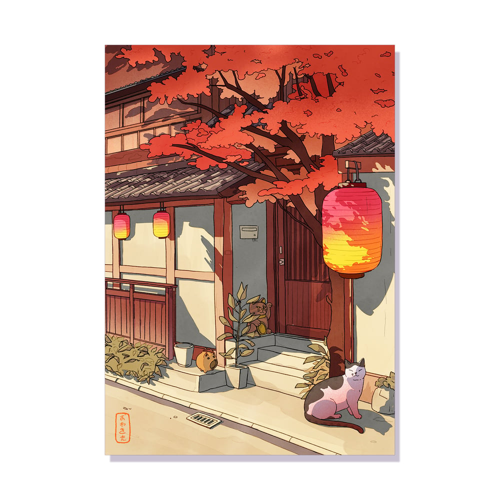 Image of Autumn Kitten Postcard