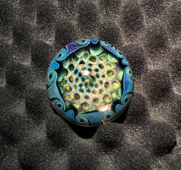 Image of Fumed Honeycomb Mini Paperweight / Pocket Stone2