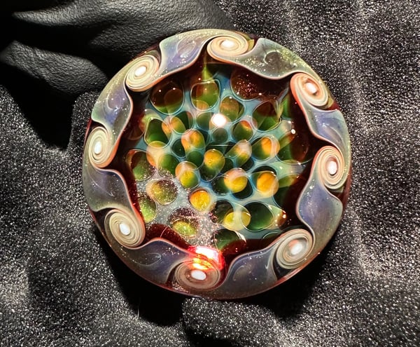 Image of Fumed Honeycomb Mini Paperweight / Pocket Stone 3