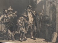 Image 3 of Antique David Wilkie 'Parish Beadle' Engraving Print by Armytage, Framed Size 10 4/10 x 7 6/10 ins