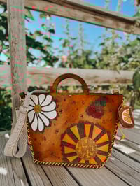 Image 4 of Here Comes The Sun - Leather Tote Bag (Free Shipping!)
