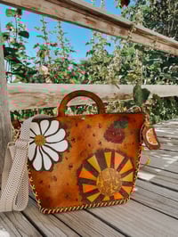 Image 1 of Here Comes The Sun - Leather Tote Bag (Free Shipping!)