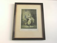 Image 1 of Antique Cries of London Print, Primroses Flower Seller by F. Wheatley, Framed Size 14 x 11 1/4 ins