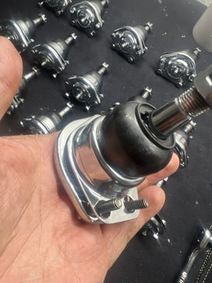 Image of UPPER BALL JOINTS "4HOLE" CHROME (PAIR) 2pc