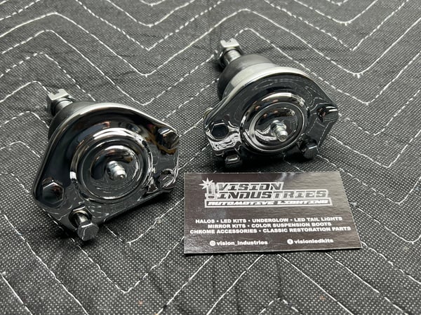 Image of UPPER BALL JOINTS "4HOLE" CHROME (PAIR) 2pc 