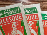 Image 3 of Hula Hulala Exotic Burlesque Linocut Print (Tiki, Sailor and Hula edition) FREE SHIPPING 