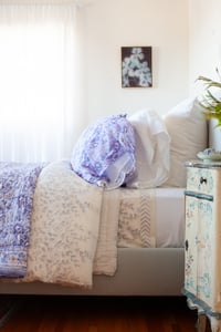 Image 3 of Grey Floral Sheet