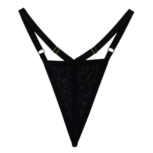 Black Mesh G-String