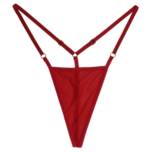 Red Mesh G-String (Gold)