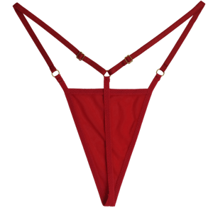 Red Mesh G-String (Gold)