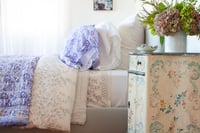 Image 2 of Grey Floral Quilt