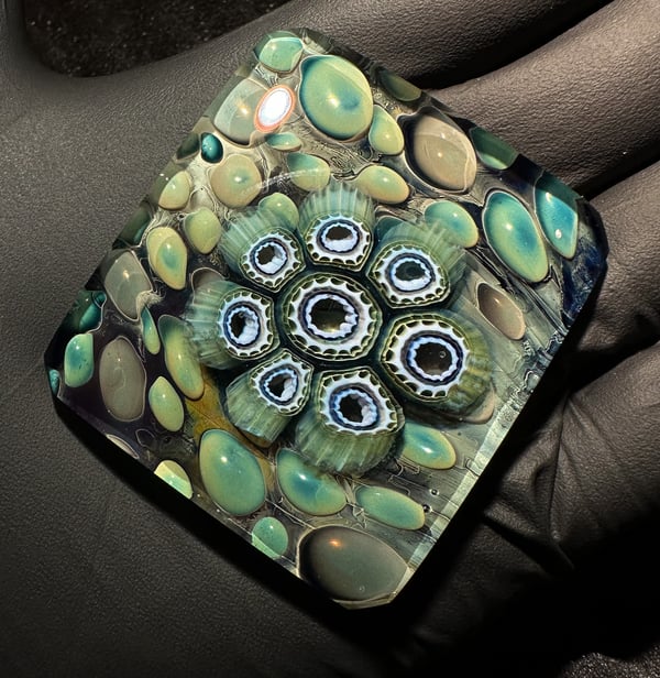 Image of Fused Fumed Millefiori Tile