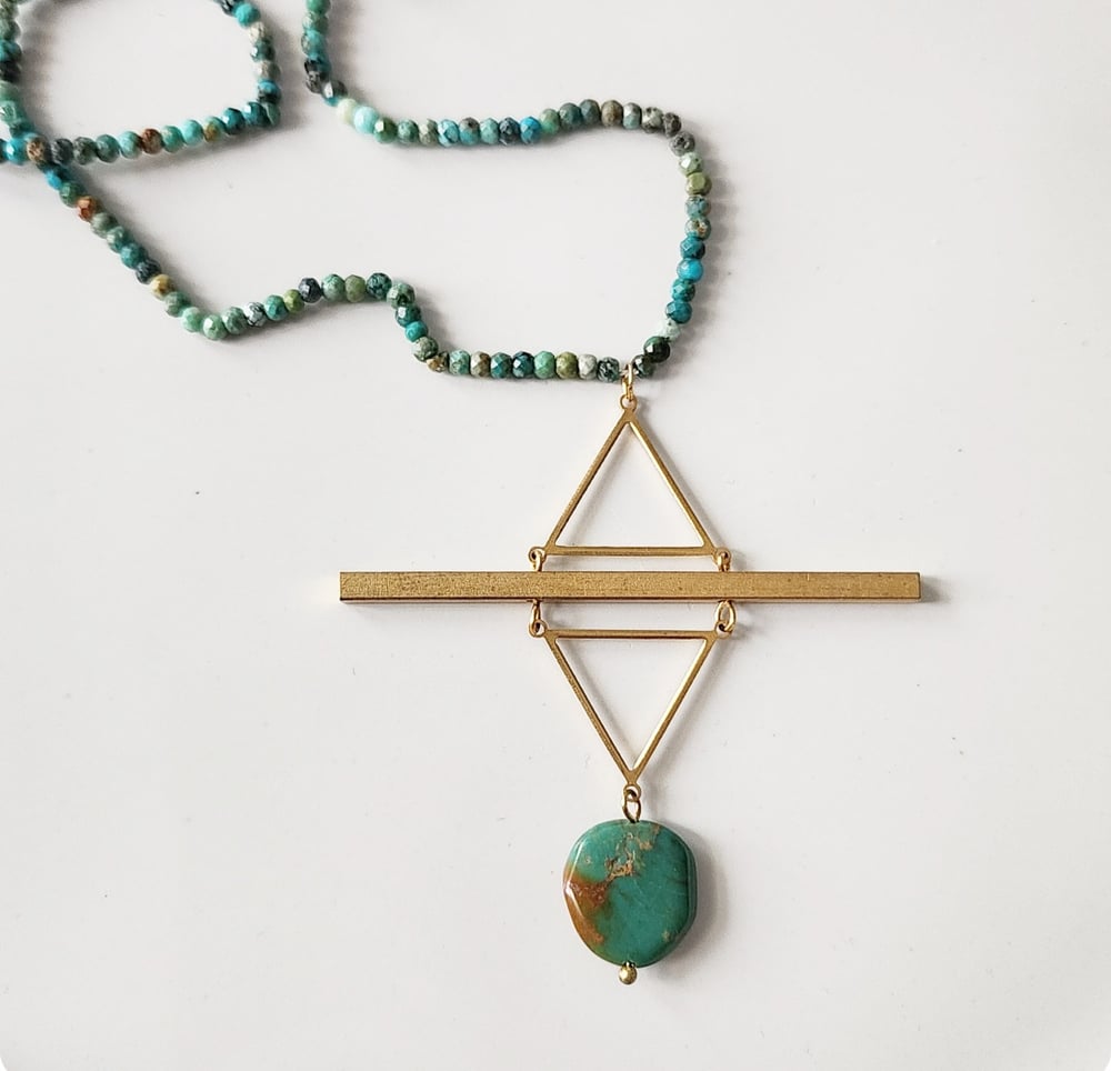 Image of Turquoise Geometric Set