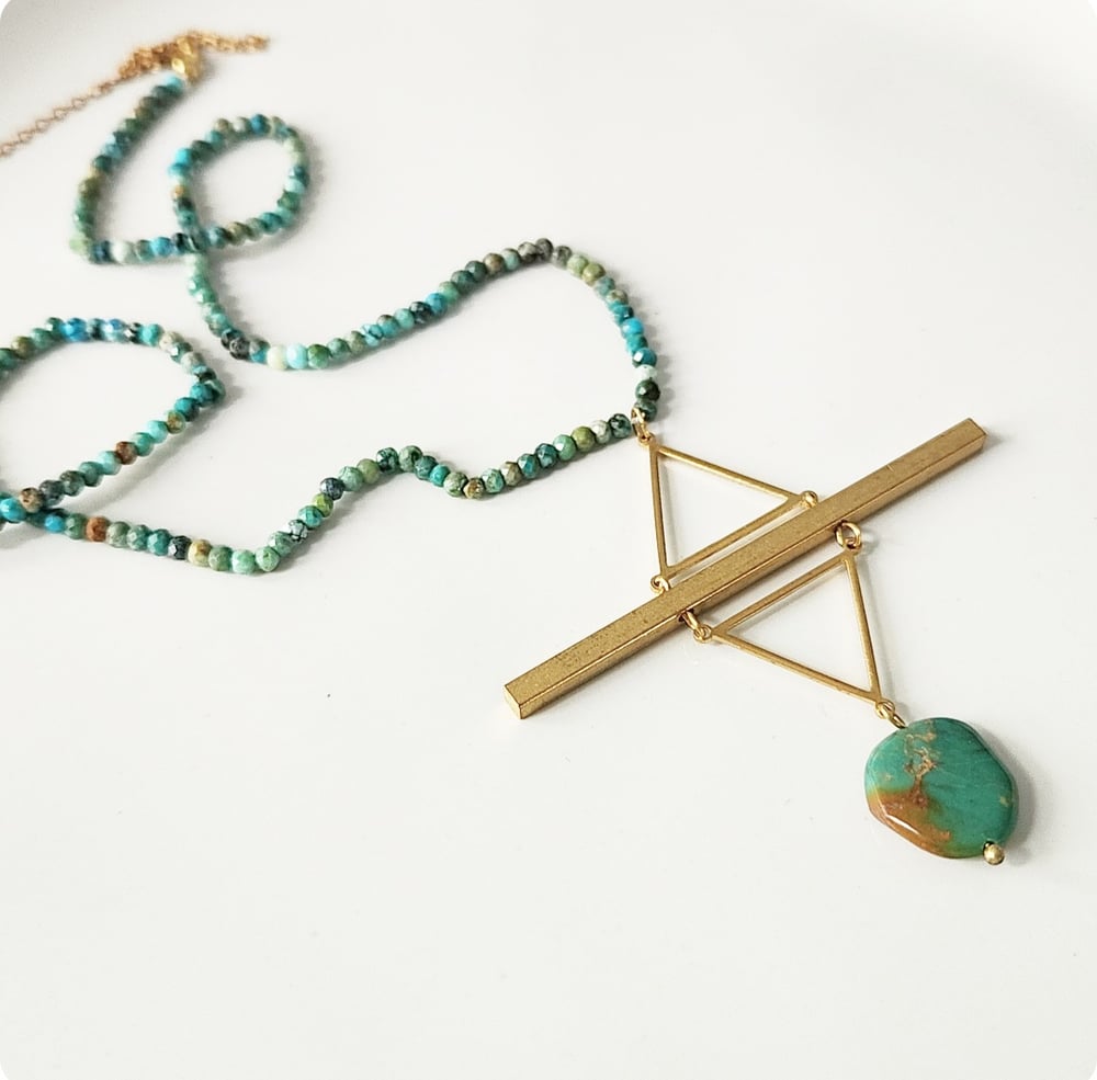 Image of Turquoise Geometric Set