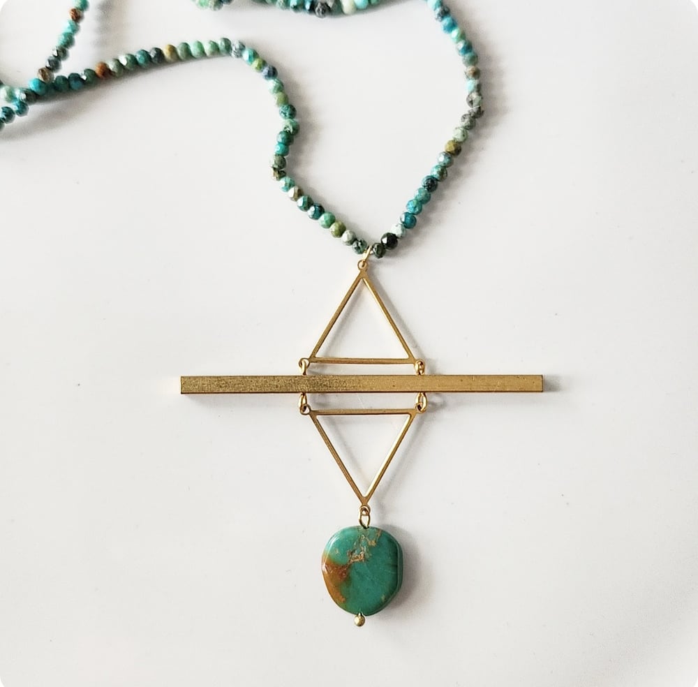 Image of Turquoise Geometric Set