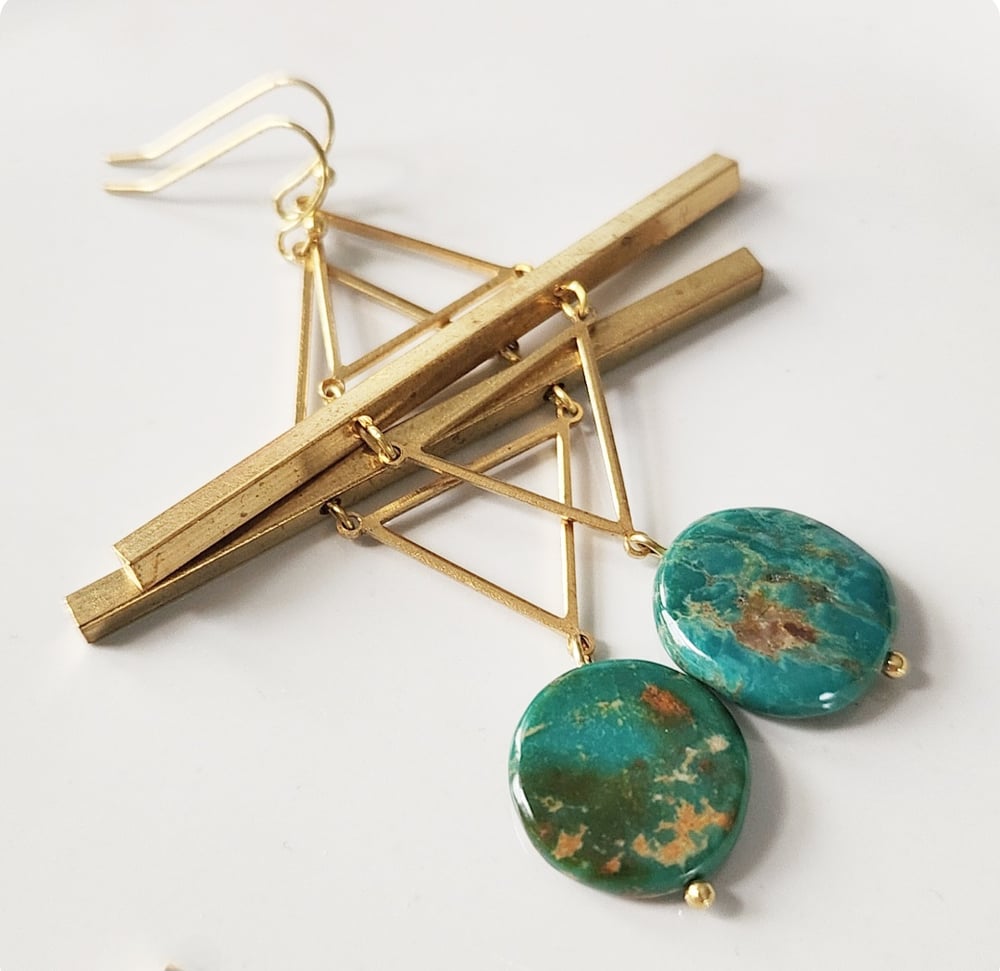 Image of Turquoise Geometric Set