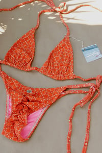 Image 5 of ♲ Orange Cotton Bikini Set - M Top / L Bottom 