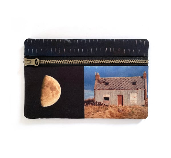 Image of Croft moon, rectangular zipper purse