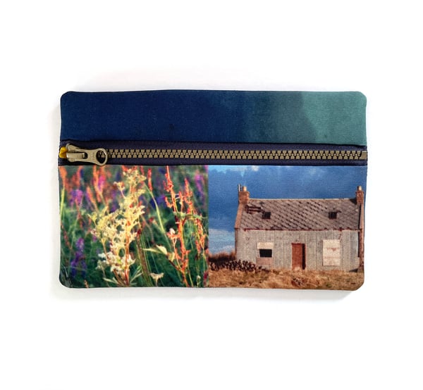 Image of Meadowsweet croft, rectangular zipper purse