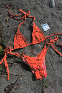 Image 3 of ♲ Orange Cotton Bikini Set - M Top / L Bottom 