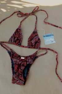 Image 2 of ♲ Red Paisley Bikini Set - XS