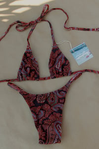 Image 3 of ♲ Red Paisley Bikini Set - XS